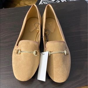 Tan Flat Loafers
